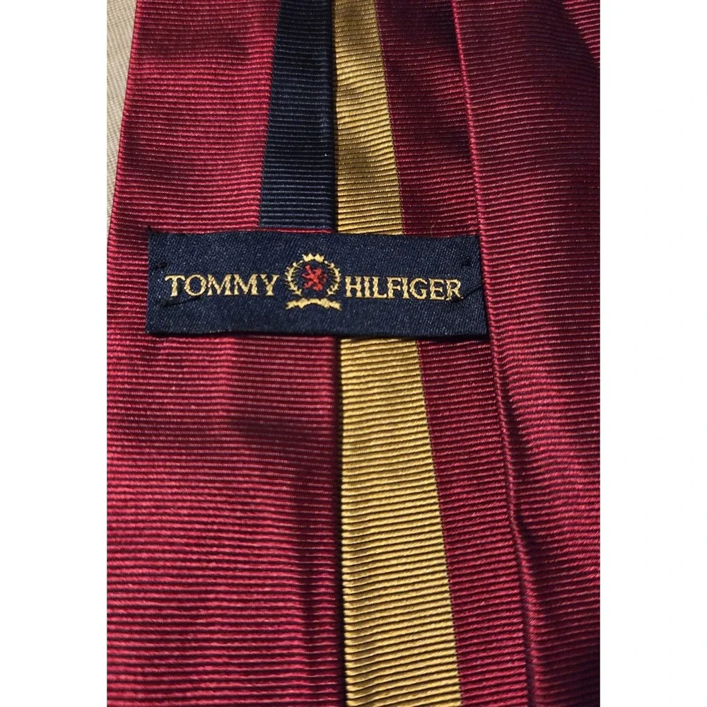 TOMMY HILFIGER Vintage Tie  Silk‎ Patchwork Color Block Harry Potterish